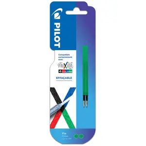 Pilot Pack 2 recharges FriXion Ball 4 couleurs - Encre gel effaçable -... pas cher