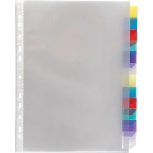 Viquel Pochettes intercalaires onglet couleurs -jeu de 12 pas cher