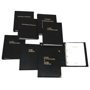 Exacompta 46230E- Reliure économique REGISTRE CONSEILS ADMINISTRATION 32 x 26 cm 4 anneaux coins métalliques/titres dorés couvertures/dos pas cher