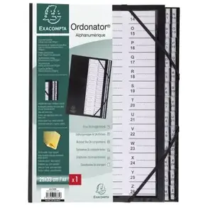 Exacompta Claircell - Trieur Plastique Alphanumerique 26c Noir pas cher