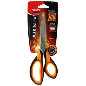 Maped Office Ultimate 695510 Ciseaux 18 cm noir, argent, orange pas cher