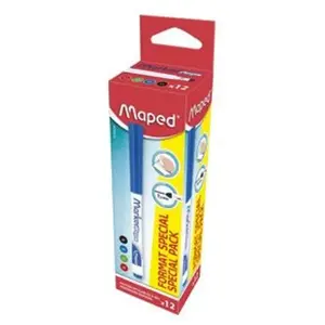Maped Feutre à tableau blanc Marker'Peps, pack promo de 12 pas cher