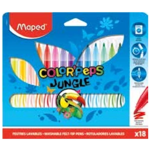 Maped feutres COLOR'PEPS Jungle, étui en carton de 18 pas cher