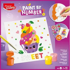 Comparateur de prix : Peinture enfant au numéro Maped Creativ Cupcake et Multifood