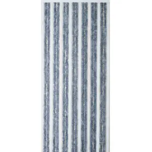 Rideau De Porte Chenille Florence Gris Blanc - 120 X 220 Cm - MorelVendu parcdiscount