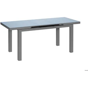 Comparateur de prix : JARDILINE Table rectangulaire et extensible pour 6/8 personnes - Anthracite - 240/300 x 100 x 76 cm