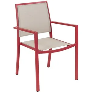 JARDILINE Fauteuil De Jardin Santorin Alu Uni Terracotta 58x55x85cm pas cher