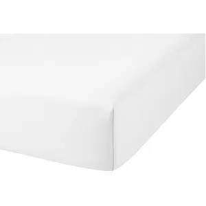 Drap Housse 2 Pers 160x200 Blanc pas cher