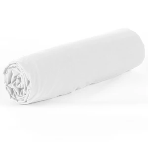Drap housse 2 pers 160x200 de coton-bambou - bambou blanc pas cher