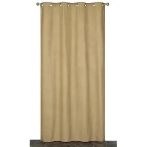 Atout Ciel Rideau suédine Thermique doublé Polaire 140x240cm prêt a Poser, Taupe pas cher