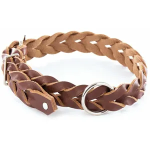 MARTIN SELLIER Col tresse cuir pf 14-38cm pas cher