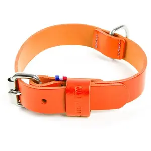 Collier Pour Chien En Cuir Bicolore Martin Sellier 499 20/35/41 Cm Mixte Orange