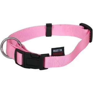 Martin Sellier Halsband Basic Nylon Roze