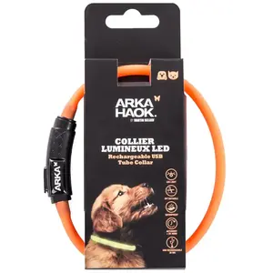 Martin Sellier Martin Sellier - Collier Tube Led Orange 1 X 70 Cm  - Orange pas cher