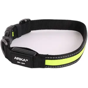 Collier Chien Avec Led Lumineux Couleur Jaune pas cher
