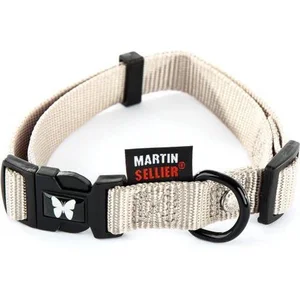 Martin sellier halsband nylon grijs verstelbaar (25 MMX45-65 CM) pas cher