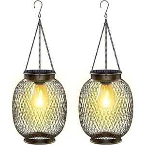 COOCHEER Lampe Solaire Exterieur Jardin Suspendue, IP65 Étanche Lanter... pas cher