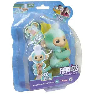 Figurine interactive FINGERLINGS - Petit singe AVA de LANSAY pas cher