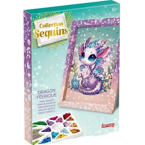 Kit loisir créatif - LANSAY - Collection sequins féérique - Dragon - D...