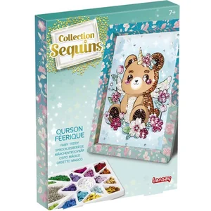 Kit loisir créatif - LANSAY - Collection sequins féérique - Ourson - D... pas cher