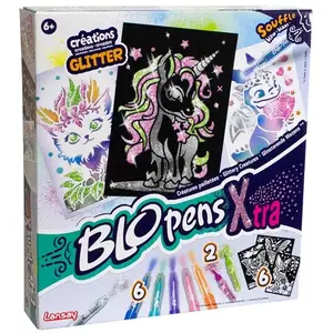 Comparateur de prix : Blopens - LANSAY - Créatures pailletées - 6 pochoirs - Dès 6 ans
