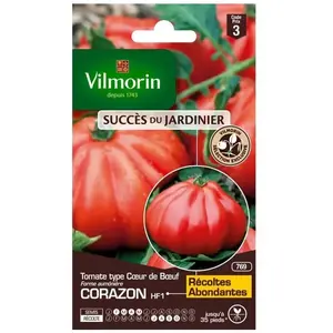 Graines de Tomate Coeur de Boeuf Corazon HF1 - VILMORIN - Résistante aux maladies - Gros fruits charnus pas cher