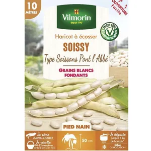 VILMORIN Haricot Nain à Ecosser Soissy (type Soissons Pont l' Abbé) - 10 M pas cher