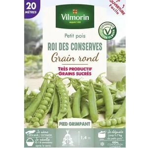 VILMORIN Sachet graines Pois ROI DES CONSERVES 20 mètres - Pisum sativum