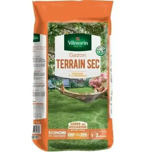 VILMORIN Semences de gazon rustique pour terrain sec - 5 kg