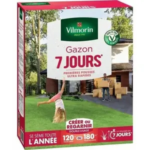 VILMORIN Semences de gazon 7 jours - 3 kg