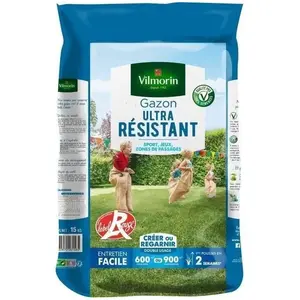 VILMORIN Semences de gazon ultra-résistant Label Rouge - 15 kg pas cher