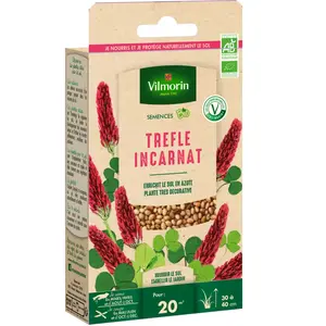 VILMORIN Graines de Trefle Incarnat BIO , sachet de 60 grs- pas cher