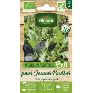 VILMORIN Sachet de graines Mesclun Asiatique pour Jeunes Pousses BIO- pas cher