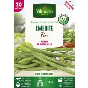 Graine - Vilmorin - Haricot Emérite - 20 m pas cher
