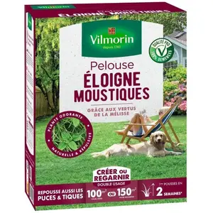 Pelouse - VILMORIN - 4467219 - Eloigne moustiques - 250 g pas cher