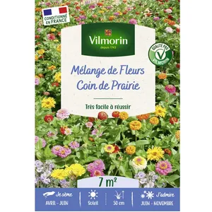Graines - Vilmorin - Coin de Prairie - 7 m² - Mélange de fleurs pas cher