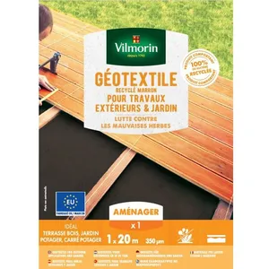 VILMORIN Géotextile Recyclé Marron Travaux Extérieurs - 100 g/m² - 1 m x 20 m pas cher