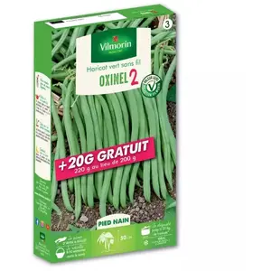 VILMORIN Graines de Haricot Nain Vert Oxinel 2 200grs + 20 grs gratuits-
