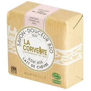 La Corvette Marseille Savon Douceur Bio Lait de Chèvre 100g pas cher