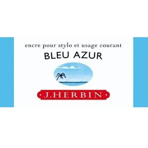 Herbin - Encre Traditionnelle à stylo en Flacon "D" 30ml - Bleu Azur pas cher