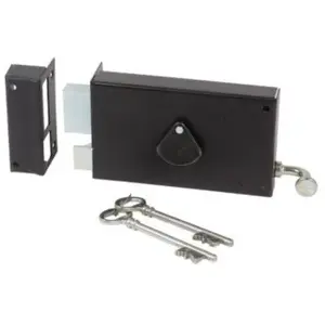 Serrure en applique - BRICARD - 2222 - Horizontal - Tirant Droit - Acier Epoxy Noir pas cher