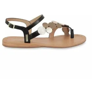 Platte sandalen van hulstleer pas cher