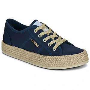 Baskets Femme - KAPORAL - Biorgaty - Couleur Marine - Talon Plat - Lacets pas cher