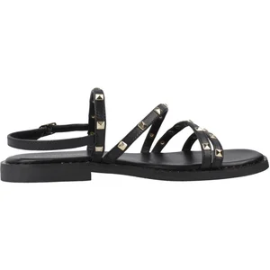 Sandales Femme - Les Tropeziennes par m b - CORABEL Noir - Talon plat - Cuir pas cher