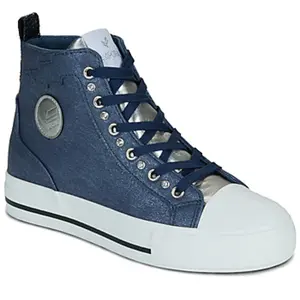 Basket Montante Kaporal Tattoo - Bleu Irise - Femme - Cuir - Lacets