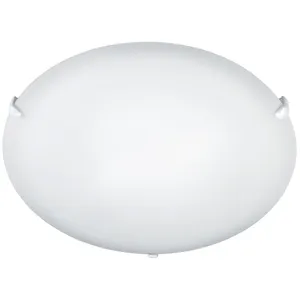 plafonnier - aric alva - e27 - diamètre 291 mm - blanc - sans lampe - ... pas cher