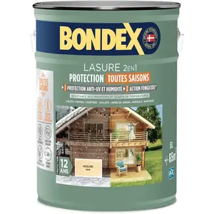 Bondex Lasure 2 en 1 protection extérieure - Incolore - Satin - Protection 12... pas cher