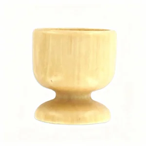 Fackelmann 56611 Coquetier en bois naturel poli, Brun pas cher