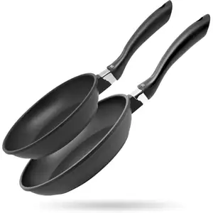 Lot de 2 poêles à frire en fonte d'aluminium 24 cm et 28 cm Elo Alucast 9904850 pas cher