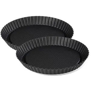 Lot de 2 plats à tartes renversées 30 cm Zenker Black Metallic pas cher